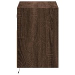 vidaXL Comodă TV de perete cu lumini LED, stejar maro, 80x31x45 cm vidaXL Comodă TV de perete cu lumini LED, stejar maro, 80x31x45 cm