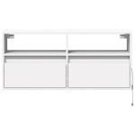 vidaXL Comodă TV de perete cu lumini LED, alb, 100x31x45 cm vidaXL Comodă TV de perete cu lumini LED, alb, 100x31x45 cm