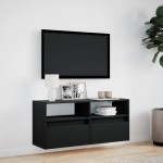 vidaXL Dulap TV de perete cu lumini LED negru 100x31x45 cm vidaXL Dulap TV de perete cu lumini LED negru 100x31x45 cm