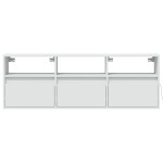 vidaXL Comodă TV de perete cu lumini LED, alb, 130x31x45 cm vidaXL Comodă TV de perete cu lumini LED, alb, 130x31x45 cm