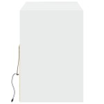 vidaXL Comodă TV de perete cu lumini LED, alb, 130x31x45 cm vidaXL Comodă TV de perete cu lumini LED, alb, 130x31x45 cm