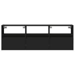 vidaXL Dulap TV de perete cu lumini LED negru 130x31x45 cm vidaXL Dulap TV de perete cu lumini LED negru 130x31x45 cm