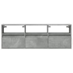 vidaXL Comodă TV de perete cu lumini LED, gri beton, 130x31x45 cm vidaXL Comodă TV de perete cu lumini LED, gri beton, 130x31x45 cm