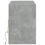 vidaXL Comodă TV de perete cu lumini LED, gri beton, 130x31x45 cm vidaXL Comodă TV de perete cu lumini LED, gri beton, 130x31x45 cm