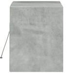 vidaXL Comodă TV de perete cu lumini LED, gri beton, 80x31x38 cm vidaXL Comodă TV de perete cu lumini LED, gri beton, 80x31x38 cm