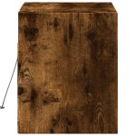 vidaXL Comodă TV de perete cu lumini LED, stejar fumuriu, 80x31x38 cm vidaXL Comodă TV de perete cu lumini LED, stejar fumuriu, 80x31x38 cm