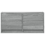 vidaXL Comodă TV de perete cu lumini LED, gri sonoma, 80x31x38 cm vidaXL Comodă TV de perete cu lumini LED, gri sonoma, 80x31x38 cm