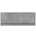 vidaXL Comodă TV de perete cu lumini LED, gri beton, 100x31x38 cm vidaXL Comodă TV de perete cu lumini LED, gri beton, 100x31x38 cm
