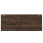 vidaXL Comodă TV de perete cu lumini LED, stejar maro, 100x31x38 cm vidaXL Comodă TV de perete cu lumini LED, stejar maro, 100x31x38 cm