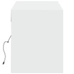 vidaXL Dulap TV de perete cu lumini LED, alb, 140x31x38 cm vidaXL Dulap TV de perete cu lumini LED, alb, 140x31x38 cm