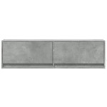 vidaXL Comodă TV de perete cu lumini LED, gri beton, 140x31x38 cm vidaXL Comodă TV de perete cu lumini LED, gri beton, 140x31x38 cm