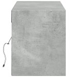 vidaXL Comodă TV de perete cu lumini LED, gri beton, 140x31x38 cm vidaXL Comodă TV de perete cu lumini LED, gri beton, 140x31x38 cm