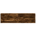 vidaXL Comodă TV de perete cu lumini LED, stejar fumuriu, 140x31x38 cm vidaXL Comodă TV de perete cu lumini LED, stejar fumuriu, 140x31x38 cm