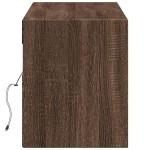 vidaXL Comodă TV de perete cu lumini LED, stejar maro, 140x31x38 cm vidaXL Comodă TV de perete cu lumini LED, stejar maro, 140x31x38 cm