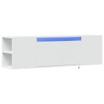 vidaXL Dulap TV de perete cu lumini LED, alb, 135x31x39,5 cm vidaXL Dulap TV de perete cu lumini LED, alb, 135x31x39,5 cm