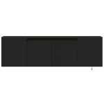 vidaXL Dulap TV de perete cu lumini LED, negru, 135x31x39,5 cm vidaXL Dulap TV de perete cu lumini LED, negru, 135x31x39,5 cm
