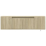 vidaXL Dulap TV de perete cu lumini LED, stejar sonoma, 135x31x39,5 cm vidaXL Dulap TV de perete cu lumini LED, stejar sonoma, 135x31x39,5 cm
