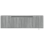 vidaXL Comodă TV de perete cu lumini LED, gri sonoma, 135x31x39,5 cm vidaXL Comodă TV de perete cu lumini LED, gri sonoma, 135x31x39,5 cm