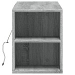 vidaXL Comodă TV de perete cu lumini LED, gri sonoma, 135x31x39,5 cm vidaXL Comodă TV de perete cu lumini LED, gri sonoma, 135x31x39,5 cm