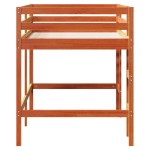 vidaXL Pat etajat copii cu scară maro ceruit 80x200 cm lemn masiv pin vidaXL Pat etajat copii cu scară maro ceruit 80x200 cm lemn masiv pin