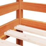 vidaXL Pat etajat copii cu scară maro ceruit 80x200 cm lemn masiv pin vidaXL Pat etajat copii cu scară maro ceruit 80x200 cm lemn masiv pin