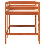 vidaXL Pat etajat copii cu scară maro ceruit 90x190 cm lemn masiv pin vidaXL Pat etajat copii cu scară maro ceruit 90x190 cm lemn masiv pin