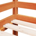 vidaXL Pat etajat copii cu scară maro ceruit 90x190 cm lemn masiv pin vidaXL Pat etajat copii cu scară maro ceruit 90x190 cm lemn masiv pin