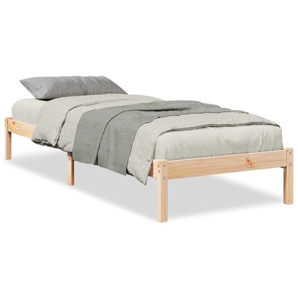 vidaXL Cadru de pat foarte lung fără saltea, 80x220 cm, lemn masiv pin