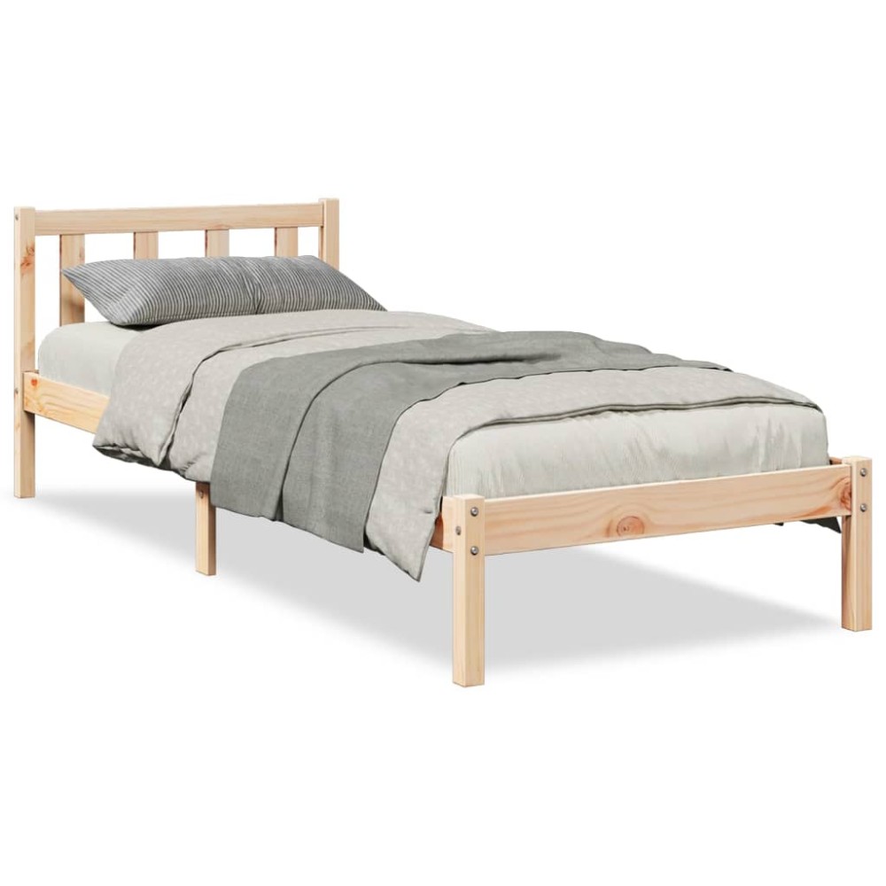 vidaXL Cadru de pat foarte lung fără saltea, 80x220 cm, lemn masiv pin