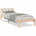 vidaXL Cadru de pat foarte lung fără saltea, 90x220 cm, lemn masiv pin vidaXL Cadru de pat foarte lung fără saltea, 90x220 cm, lemn masiv pin