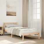 vidaXL Cadru de pat foarte lung fără saltea, 90x220 cm, lemn masiv pin vidaXL Cadru de pat foarte lung fără saltea, 90x220 cm, lemn masiv pin