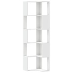 vidaXL Bibliotecă 5 niveluri alb 50x50x179cm lemn prelucrat vidaXL Bibliotecă 5 niveluri alb 50x50x179cm lemn prelucrat