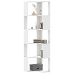 vidaXL Bibliotecă 5 niveluri alb 50x50x179cm lemn prelucrat vidaXL Bibliotecă 5 niveluri alb 50x50x179cm lemn prelucrat