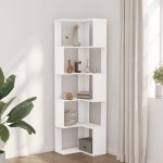 vidaXL Bibliotecă 5 niveluri alb 50x50x179cm lemn prelucrat vidaXL Bibliotecă 5 niveluri alb 50x50x179cm lemn prelucrat