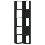 vidaXL Bibliotecă 5 niveluri negru 50x50x179cm lemn prelucrat vidaXL Bibliotecă 5 niveluri negru 50x50x179cm lemn prelucrat