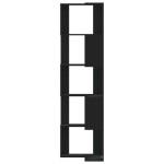 vidaXL Bibliotecă 5 niveluri negru 50x50x179cm lemn prelucrat vidaXL Bibliotecă 5 niveluri negru 50x50x179cm lemn prelucrat
