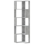 vidaXL Bibliotecă 5 niveluri gri beton 50x50x179cm lemn prelucrat vidaXL Bibliotecă 5 niveluri gri beton 50x50x179cm lemn prelucrat