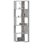 vidaXL Bibliotecă 5 niveluri gri beton 50x50x179cm lemn prelucrat vidaXL Bibliotecă 5 niveluri gri beton 50x50x179cm lemn prelucrat