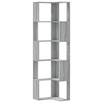 vidaXL Bibliotecă cu 5 niveluri gri sonoma 50x50x179 cm lemn prelucrat vidaXL Bibliotecă cu 5 niveluri gri sonoma 50x50x179 cm lemn prelucrat