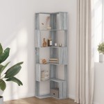 vidaXL Bibliotecă cu 5 niveluri gri sonoma 50x50x179 cm lemn prelucrat vidaXL Bibliotecă cu 5 niveluri gri sonoma 50x50x179 cm lemn prelucrat