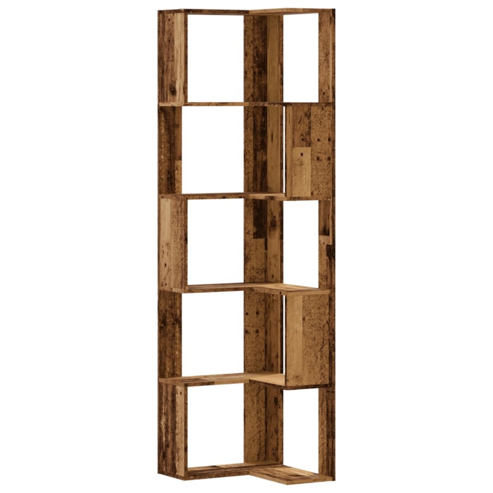 vidaXL Bibliotecă 5 niveluri lemn vechi 50x50x179cm lemn prelucrat