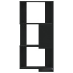 vidaXL Bibliotecă 3 niveluri negru 50x50x102 cm lemn prelucrat