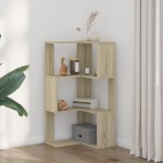 vidaXL Bibliotecă 3 niveluri stejar sonoma 50x50x102 cm lemn prelucrat vidaXL Bibliotecă 3 niveluri stejar sonoma 50x50x102 cm lemn prelucrat