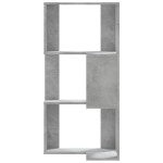 vidaXL Bibliotecă 3 niveluri gri beton 50x50x102 cm lemn prelucrat