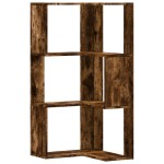 vidaXL Bibliotecă 3 niveluri stejar fumuriu 50x50x102cm lemn prelucrat vidaXL Bibliotecă 3 niveluri stejar fumuriu 50x50x102cm lemn prelucrat
