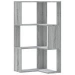 vidaXL Bibliotecă cu 3 niveluri gri sonoma 50x50x102 cm lemn prelucrat vidaXL Bibliotecă cu 3 niveluri gri sonoma 50x50x102 cm lemn prelucrat