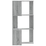 vidaXL Bibliotecă cu 3 niveluri gri sonoma 50x50x102 cm lemn prelucrat vidaXL Bibliotecă cu 3 niveluri gri sonoma 50x50x102 cm lemn prelucrat