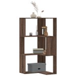 vidaXL Bibliotecă 3 niveluri stejar maro 50x50x102 cm lemn prelucrat vidaXL Bibliotecă 3 niveluri stejar maro 50x50x102 cm lemn prelucrat