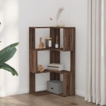 vidaXL Bibliotecă 3 niveluri stejar maro 50x50x102 cm lemn prelucrat vidaXL Bibliotecă 3 niveluri stejar maro 50x50x102 cm lemn prelucrat