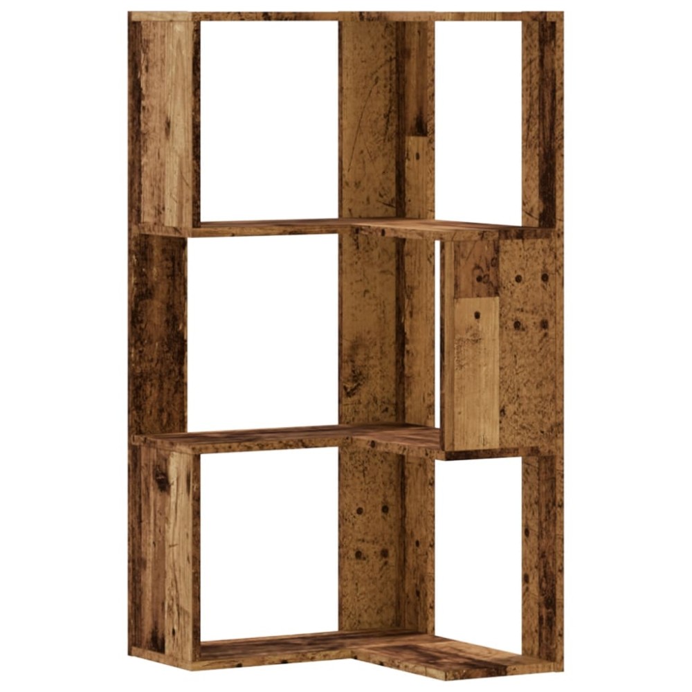 vidaXL Bibliotecă 3 niveluri lemn vechi 50x50x102 cm lemn prelucrat
